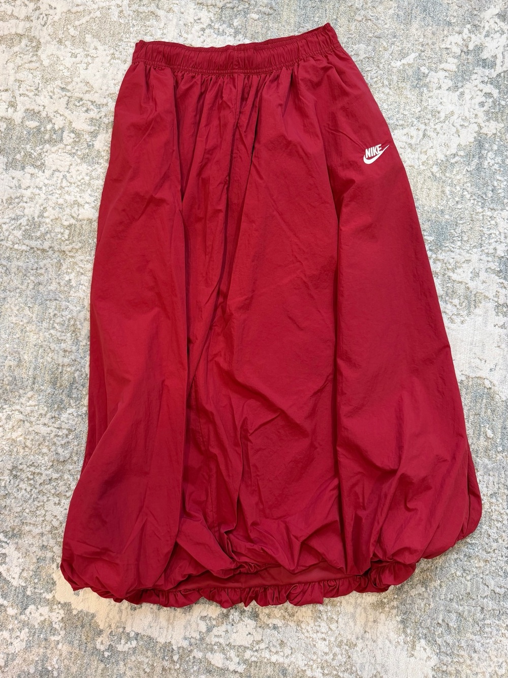 Nike Women's Deep Red Maxi Skirt with Elastic Hem
